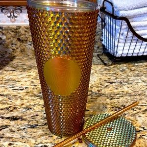 Starbucks 50th anniversary gold studded